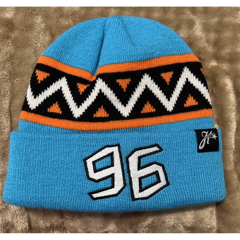 Headgear 96 Beanie Blue Orange Black & White